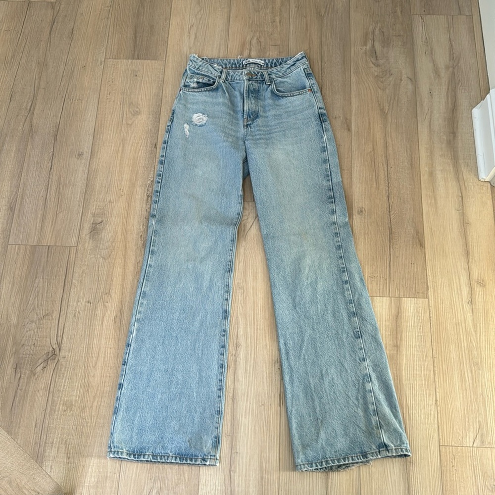 Zara Wide Leg Jean - Light Wash